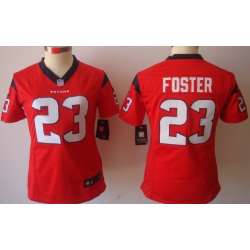 Women\'s Nike Limited Houston Texans #23 Arian Foster Red Jerseys