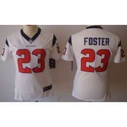 Women's Nike Limited Houston Texans #23 Arian Foster White Jerseys