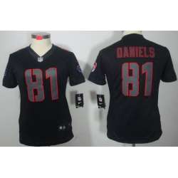 Women\'s Nike Limited Houston Texans #81 Owen Daniels Black Impact Jerseys