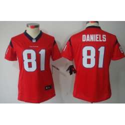 Women's Nike Limited Houston Texans #81 Owen Daniels Red Jerseys