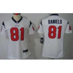Women's Nike Limited Houston Texans #81 Owen Daniels White Jerseys