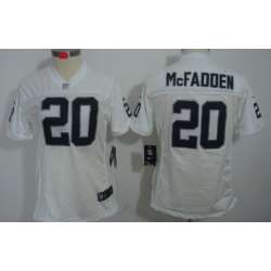 Women's Nike Limited Oakland Raiders #20 Darren McFadden White Jerseys