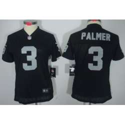 Women's Nike Limited Oakland Raiders #3 Carson Palmer Black Jerseys