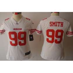 Women\'s Nike Limited San Francisco 49ers #99 Aldon Smith White Jerseys