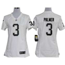 Women's Nike Oakland Raiders #3 Carson Palmer White Game Team Jerseys