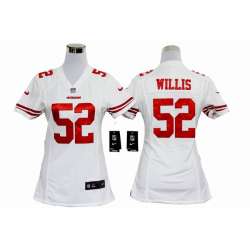 Women's Nike San Francisco 49ers #52 Patrick Willis White Game Team Jerseys