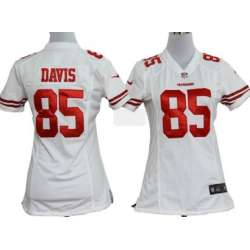 Women's Nike San Francisco 49ers #85 Vernon Davis White Game Team Jerseys