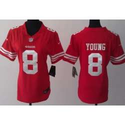 Women's Nike San Francisco 49ers #8 Steve Young Red Game Jerseys
