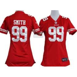 Women's Nike San Francisco 49ers #99 Aldon Smith Red Game Team Jerseys