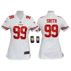 Women's Nike San Francisco 49ers #99 Aldon Smith White Game Team Jerseys
