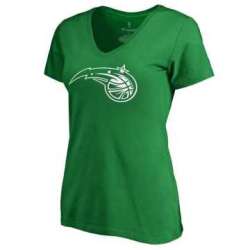 Women\'s Orlando Magic Fanatics Branded Kelly Green St. Patrick\'s Day White Logo T-Shirt FengYun