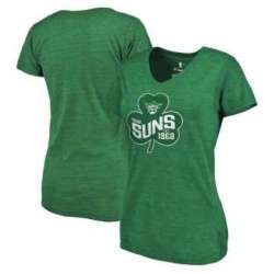 Women\'s Phoenix Suns Fanatics Branded St. Patrick\'s Day Paddy\'s Pride Tri-Blend T-Shirt - Green FengYun