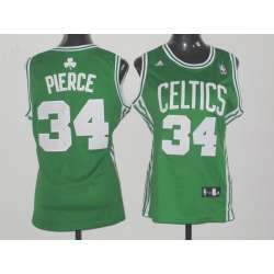 Womens Boston Celtics #34 Paul Pierce Swingman Green Jerseys