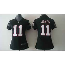 Womens Nike Atlanta Falcons #11 Julio Jones Black Game Jerseys