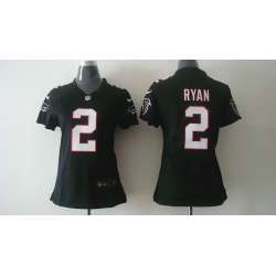 Womens Nike Atlanta Falcons #2 Matt Ryan Black Game Jerseys