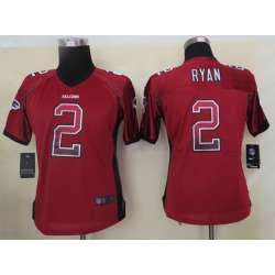 Womens Nike Atlanta Falcons #2 Ryan 2013 Drift Fashion Red Elite Jerseys