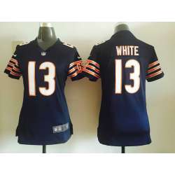 Womens Nike Chicago Bears #13 Kevin White Navy Blue Team Color Game Jerseys