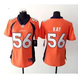 Womens Nike Denver Broncos #56 Ray Orange Team Color Game Jerseys