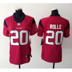 Womens Nike Houston Texans #20 Rolle Red Game Jerseys