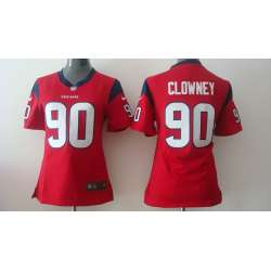 Womens Nike Houston Texans #90 Jadeveon Clowney Red Game Jerseys