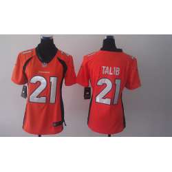 Womens Nike Limited Denver Broncos #21 Talib Orange Jerseys