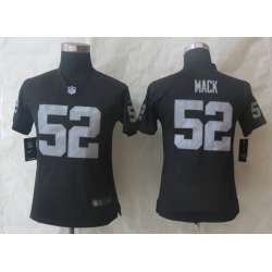Womens Nike Limited Oakland Raiders #52 Mack Black Jerseys