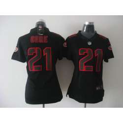 Womens Nike Limited San Francisco 49ers #21 Frank Gore Black Impact Jerseys