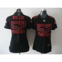 Womens Nike Limited San Francisco 49ers #52 Patrick Willis Black Impact Jerseys