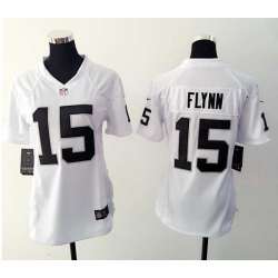 Womens Nike Oakland Raiders #15 Matt Flynn White Game Jerseys