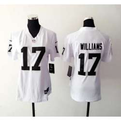 Womens Nike Oakland Raiders #17 Milton Williams White Game Jerseys