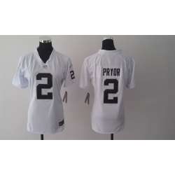 Womens Nike Oakland Raiders #2 Terrelle Pryor White Jerseys