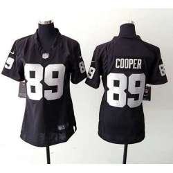 Womens Nike Oakland Raiders #89 Cooper Black Game Jerseys