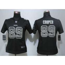 Womens Nike Oakland Raiders #89 Cooper Black Strobe Elite Jerseys