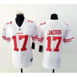 Womens Nike San Francisco 49ers #17 Jacobs White Game Jerseys