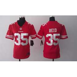 Womens Nike San Francisco 49ers #35 Reid Red Game Jerseys