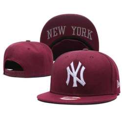 Yankees Fresh White Logo Red Adjustable Hat GS