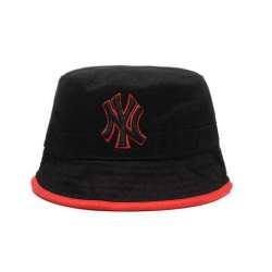Yankees Team Logo Black Wide Brim Hat LXMY2