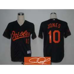 Youth Baltimore Orioles #10 Adam Jones Black Signature Edition Jerseys
