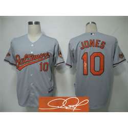 Youth Baltimore Orioles #10 Adam Jones Gray Signature Edition Jerseys