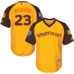 Youth Baltimore Orioles #23 Joey Rickard Gold 2016 All Star American League Stitched Baseball Jersey