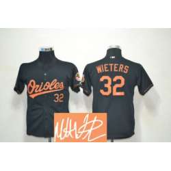 Youth Baltimore Orioles #32 Wieters Black Signature Edition Jerseys