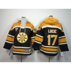 Youth Boston Bruins #17 Milan Lucic Black Hoodie