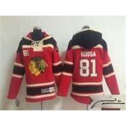 Youth Chicago Blackhawks #81 Marian Hossa Red Stitched Signature Edition Hoodie