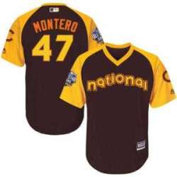 Youth Chicago Cubs #47 Miguel Montero Brown 2016 All Star National League Stitched Baseball Jersey