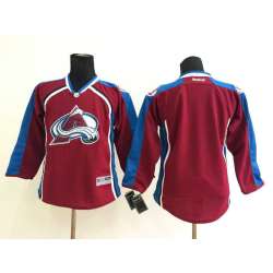 Youth Colorado Avalanche Customized Red Stitched Hockey Jersey