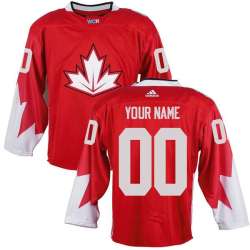 Youth Customized Team Canada 2016 World Cup Of Hockey Olympics Game Red Stitched Jersey