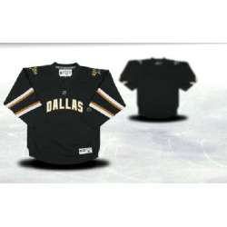 Youth Dallas Stars Customized Black Stitched Hockey Jersey