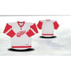 Youth Detroit Red Wings Customized White Stitched Hockey Jersey