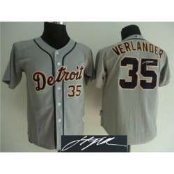 Youth Detroit Tigers #35 Justin Verlander Gray Signature Edition Jerseys