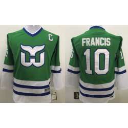 Youth Hartford Whalers #10 Ron Francis Green CCM Throwback Stitched NHL Jersey